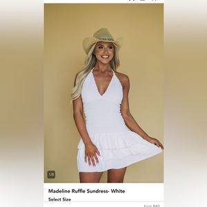 Sea spice White Sundress bought from Theeae Three Boutique. Brand New Size XL